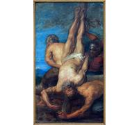 RZHRHJES Mural Dipinto Poster su Tela Quadri su Tela il Martirio di San Pietro Dipinto attribuito daVan Dyck per Decorazioni per la Casa 60x90cm