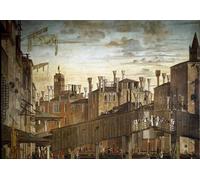 RZHRHJES Mural Dipinto Poster su Tela Quadri su Tela il Miracolo della Santa Croce al Ponte di Rialto di Vittore Carpaccio per Decorazioni per la Casa 60x90cm
