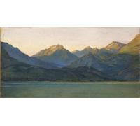 RZHRHJES Mural Dipinto Poster su Tela Quadri su Tela Il sole che tramonta sulle Alpi Harry Van Der Weyden per Decorazioni per la Casa 60x90cm