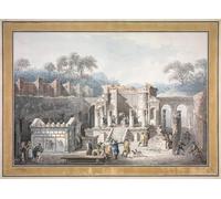 RZHRHJES Mural Dipinto Poster su Tela Quadri su Tela il Tempio di Iside a Pompei di Francesco Piranesi per Decorazioni per la Casa 60x90cm