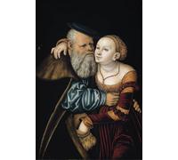 RZHRHJES Mural Dipinto Poster su Tela Quadri su Tela la coppia spaiata di Lucas il Vecchio Cranach per Decorazioni per la Casa 60x90cm