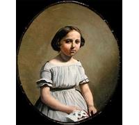 RZHRHJES Mural Dipinto Poster su Tela Quadri su Tela la figlia maggiore di M. Edouard Delalain Mme. De Graet C.olio su tela di Jean Baptiste Camille Corot per Decorazioni per la Casa 60x90cm