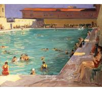 RZHRHJES Mural Dipinto Poster su Tela Quadri su Tela la piscina del popolo Beach Lavery per Decorazioni per la Casa 60x90cm