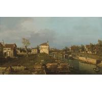 RZHRHJES Mural Dipinto Poster su Tela Quadri su Tela la Porta Portello Padova del Canaletto per Decorazioni per la Casa 60x90cm