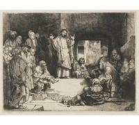 RZHRHJES Mural Dipinto Poster su Tela Quadri su Tela La predicazione di Cristo 'la Petite Tombe' di Rembrandt Van Rijn per Decorazioni per la Casa 60x90cm