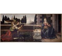 RZHRHJES Mural Dipinto Poster su Tela Quadri su Tela l'Annunciazione di Leonardo Da Vinci per Decorazioni per la Casa 60x90cm