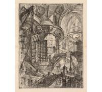 RZHRHJES Mural Dipinto Poster su Tela Quadri su Tela le Prigioni un edificio a volta con colonna centrale con finestra sbarrata di Battista Piranesi per Decorazioni per la Casa 60x90cm