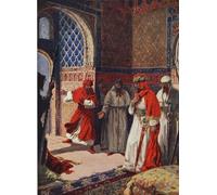 RZHRHJES Mural Dipinto Poster su Tela Quadri su Tela l'ultimo consiglio di Boabdil all'Alhambra di John Harris Valda per Decorazioni per la Casa 60x90cm