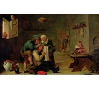 RZHRHJES Mural Dipinto Poster su Tela Quadri su Tela Operazione chirurgica di David Teniers il Giovane per Decorazioni per la Casa 60x90cm