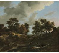 RZHRHJES Mural Dipinto Poster su Tela Quadri su Tela Paesaggio boscoso e collinare di Jacob Van Ruisdael per Decorazioni per la Casa 60x90cm