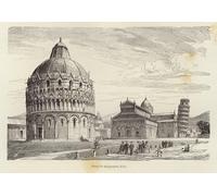RZHRHJES Mural Dipinto Poster su Tela Quadri su Tela Piazza del Duomo Pisa di Gustave Baauernfeind per Decorazioni per la Casa 60x90cm