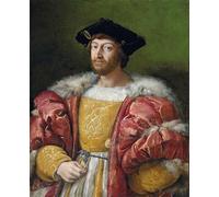 RZHRHJES Mural Dipinto Poster su Tela Quadri su Tela Ritratto di Lorenzo Di Medici Duca di Urbino di Raffaello per Decorazioni per la Casa 60x90cm