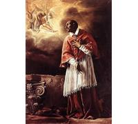 RZHRHJES Mural Dipinto Poster su Tela Quadri su Tela San Carlo Borromeo di Orazio Borgianni per Decorazioni per la Casa 60x90cm
