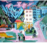 RZHRHJES Mural Dipinto Poster su Tela Quadri su Tela Tavolino da caffè di Ernst Ludwig Kirchner per Decorazioni per la Casa 60x90cm