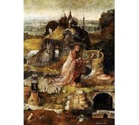 RZHRHJES Mural Dipinto Poster su Tela Quadri su Tela Tentazione di un santo di Hieronymus Boske per Decorazioni per la Casa 60x90cm