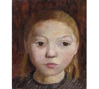 RZHRHJES Mural Dipinto Poster su Tela Quadri su Tela Testa di ragazza di Paula Modersohn Becker per Decorazioni per la Casa 60x90cm