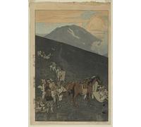 RZHRHJES Mural Dipinto Poster su Tela Quadri su Tela Umagaeshi Dieci vedute del Monte Fuji di Hiroshi Yoshida per Decorazioni per la Casa 60x90cm