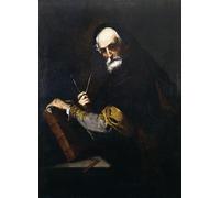 RZHRHJES Mural Dipinto Poster su Tela Quadri su Tela un filosofo di Jusepe De Ribera per Decorazioni per la Casa 60x90cm