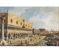 RZHRHJES Mural Dipinto Poster su Tela Quadri su Tela Venezia degli Schiavoni di Antonio Canal per Decorazioni per la Casa 60x90cm