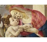 RZHRHJES Murale Tela Lorenzo Magnifico e suo fratello Giuliano De Medici Particolare della Lady col Bambino e angeli o Signora del Magnifico per L'arredamento Della Camera da Letto 60x90cm