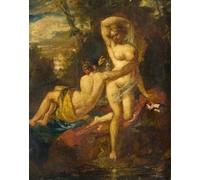 RZHRHJES Pittura su Tela di Paesaggio Riproduzione Dipinto Stampe da Parete Per Quadri I Bagnanti William Etty per la Decorazione Della Parete 60x90cm