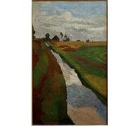 RZHRHJES Pittura su Tela di Paesaggio Riproduzione Dipinto Stampe da Parete Per Quadri Il chiaro di luna di Paula Modersohn Becker per la Decorazione Della Parete 60x90cm