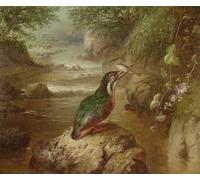 RZHRHJES Pittura su Tela di Paesaggio Riproduzione Dipinto Stampe da Parete Per Quadri Il covo del pescatore Wainwright per la Decorazione Della Parete 60x90cm