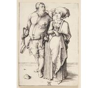 RZHRHJES Pittura su Tela di Paesaggio Riproduzione Dipinto Stampe da Parete Per Quadri Il cuoco e sua moglie di Albrecht Dürer per la Decorazione Della Parete 60x90cm