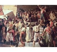 RZHRHJES Pittura su Tela di Paesaggio Riproduzione Dipinto Stampe da Parete Per Quadri il grido del palletter che dichiarava era su Napoleone di Joaquín Sorolla per la Decorazione Della Parete 60x90cm