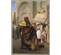 RZHRHJES Pittura su Tela di Paesaggio Riproduzione Dipinto Stampe da Parete Per Quadri il mercante di tappeti del Cairo di Jean-léon Gér?me per la Decorazione Della Parete 60x90cm