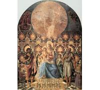 RZHRHJES Pittura su Tela di Paesaggio Riproduzione Dipinto Stampe da Parete Per Quadri Lady col Bambino e santi di Andrea Del Castagno per la Decorazione Della Parete 60x90cm