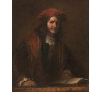 RZHRHJES Pittura su Tela di Paesaggio Riproduzione Dipinto Stampe da Parete Per Quadri l'uomo dal berretto rosso. di Rembrandt Van Rijn per la Decorazione Della Parete 60x90cm