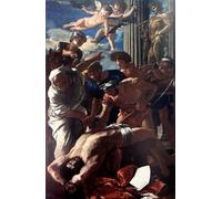 RZHRHJES Pittura su Tela di Paesaggio Riproduzione Dipinto Stampe da Parete Per Quadri Martirio di Sant'Erasmo di Nicolas per la Decorazione Della Parete 60x90cm