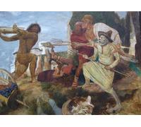 RZHRHJES Pittura su Tela di Paesaggio Riproduzione Dipinto Stampe da Parete Per Quadri Orlando Furioso di Arnold Bocklin per la Decorazione Della Parete 60x90cm