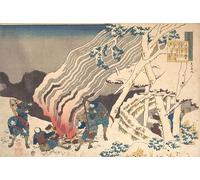 RZHRHJES Pittura su Tela di Paesaggio Riproduzione Dipinto Stampe da Parete Per Quadri Poesia di Minamoto No Muneyuki Ason di Katsushika Hokusai per la Decorazione Della Parete 60x90cm
