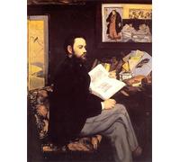 RZHRHJES Pittura su Tela di Paesaggio Riproduzione Dipinto Stampe da Parete Per Quadri Ritratto di Emile Zola di Edouard Manet per la Decorazione Della Parete 60x90cm