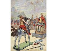 RZHRHJES Pittura su Tela di Paesaggio Riproduzione Dipinto Stampe da Parete Per Quadri Storia della Francia Scena della Gallia romana con i giocattoli per la Decorazione Della Parete 60x90cm