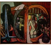 RZHRHJES Pittura su Tela di Paesaggio Riproduzione Dipinto Stampe da Parete Per Quadri Studio di scultura di Max Beckmann per la Decorazione Della Parete 60x90cm