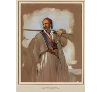 RZHRHJES Pittura su Tela di Paesaggio Riproduzione Dipinto Stampe da Parete Per Quadri un Suliote Warriores di John Frederick Lewis per la Decorazione Della Parete 60x90cm