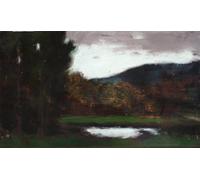 RZHRHJES Pittura su Tela di Paesaggio Riproduzione Dipinto Stampe da Parete Per Quadri Vallée De Munster Dopo la Tempesta di Jean-jacques Henner per la Decorazione Della Parete 60x90cm
