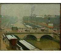 RZHRHJES Pittura su Tela di Paesaggio Riproduzione Dipinto Stampe da Parete Per Quadri Veduta del Pont St Michel a Parigi di Albert Marquet per la Decorazione Della Parete 60x90cm