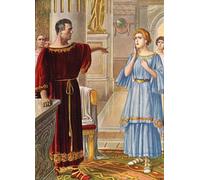 RZHRHJES Quadro su Tela Murale Tela Nordico Pittura Augusto punisce la figlia Giulia di Tancredi Scarpelli per L'arredamento Della Camera da Letto 60x90cm