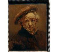 RZHRHJES Quadro su Tela Murale Tela Nordico Pittura Autoritratto con berretto di Rembrandt Van Rijn per L'arredamento Della Camera da Letto 60x90cm