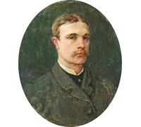 RZHRHJES Quadro su Tela Murale Tela Nordico Pittura Autoritratto di George Henry Boughton per L'arredamento Della Camera da Letto 60x90cm