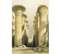 RZHRHJES Quadro su Tela Murale Tela Nordico Pittura Central Avenue of the Great Hall of Columns Karnak di David Roberts per L'arredamento Della Camera da Letto 60x90cm