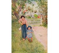 RZHRHJES Quadro su Tela Murale Tela Nordico Pittura Dì un bel come fai a tuo zio di Carl Larsson per L'arredamento Della Camera da Letto 60x90cm