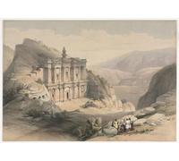 RZHRHJES Quadro su Tela Murale Tela Nordico Pittura El Deir Petra di David Roberts per L'arredamento Della Camera da Letto 60x90cm