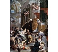 RZHRHJES Quadro su Tela Murale Tela Nordico Pittura i Miracoli di Sant'Ignazio di Loyola di Peter Paul Rubens per L'arredamento Della Camera da Letto 60x90cm