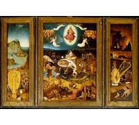 RZHRHJES Quadro su Tela Murale Tela Nordico Pittura il Giudizio Universale di Hieronymus Boske per L'arredamento Della Camera da Letto 60x90cm