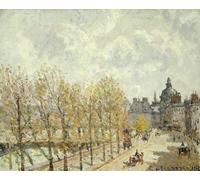 RZHRHJES Quadro su Tela Murale Tela Nordico Pittura il molo di Malaquais al mattino soleggiato di Camille Jacob Pissarro per L'arredamento Della Camera da Letto 60x90cm